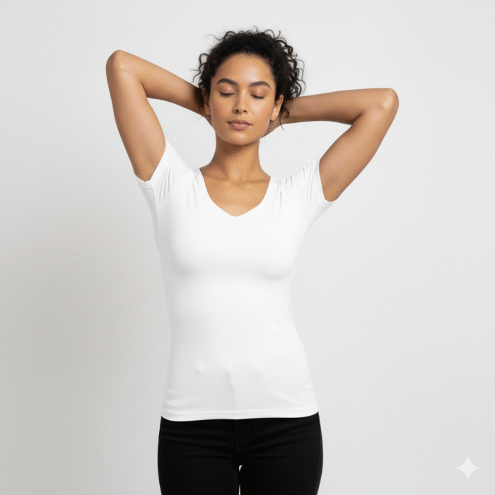 Anti-Odor Sweat-Proof Modal Undershirt- V Neck (White)