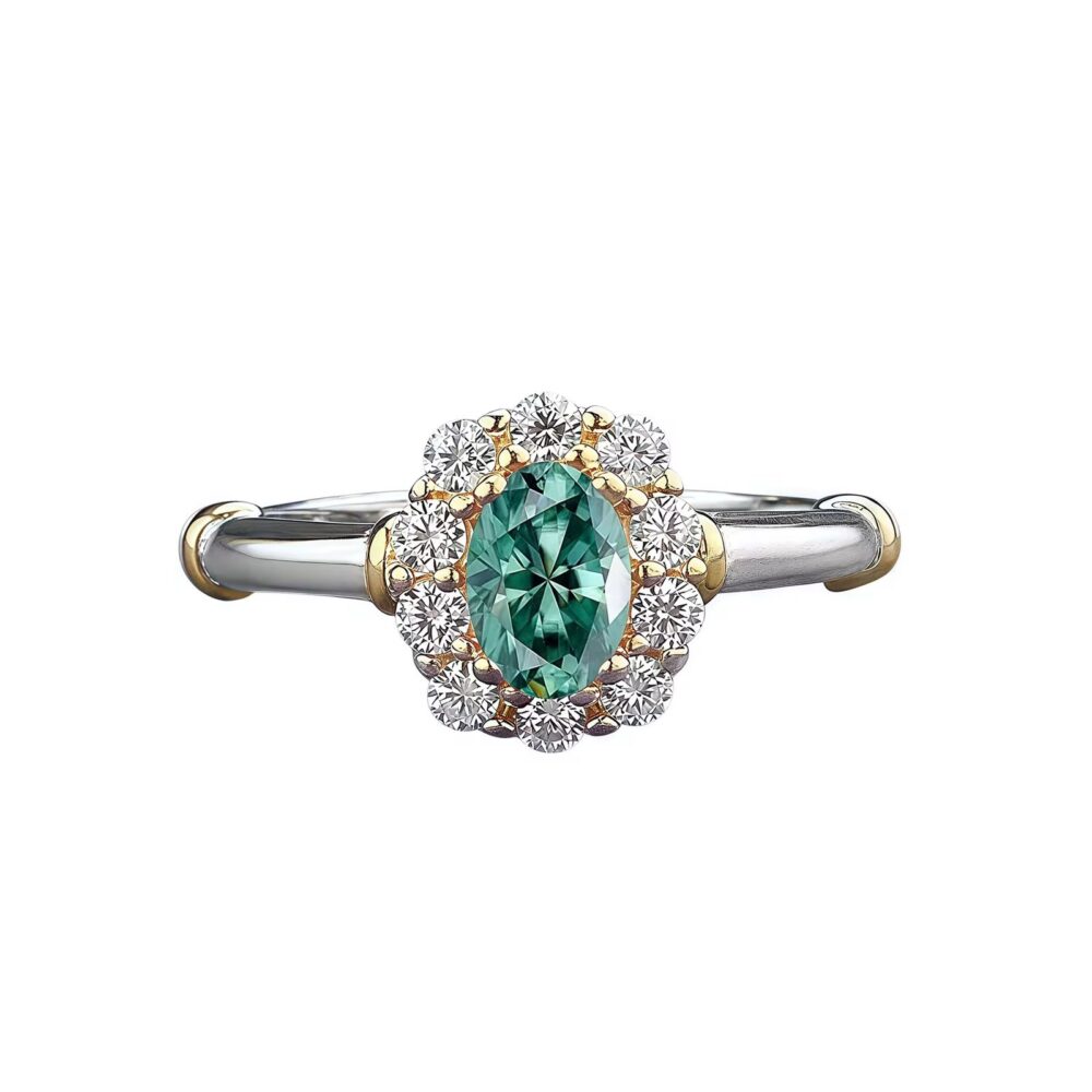 Radiance Glow – 0.5 Carat Oval Moissanite Ring in 925 Sterling Silver - Image 2