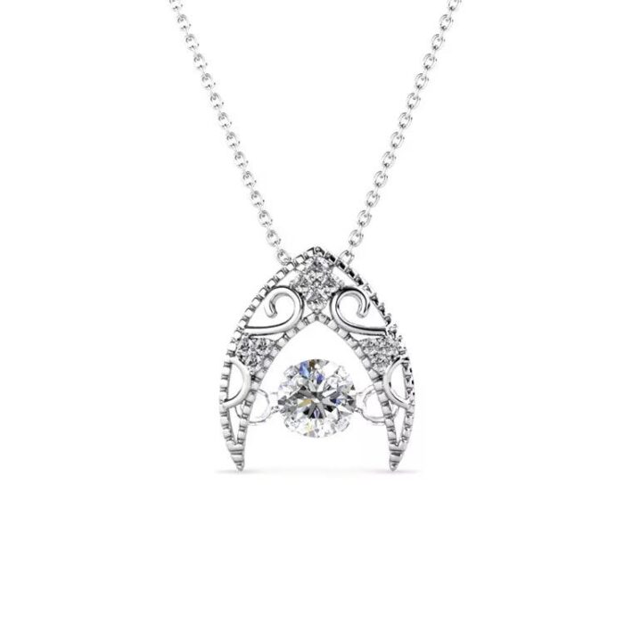 Lunar Glow – Crescent Moon Pendant Necklace