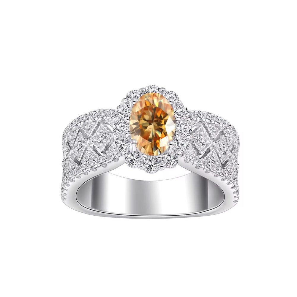Luck Pink Aura Ring – 1.5 Carat Moissanite in Sterling Silver - Image 6