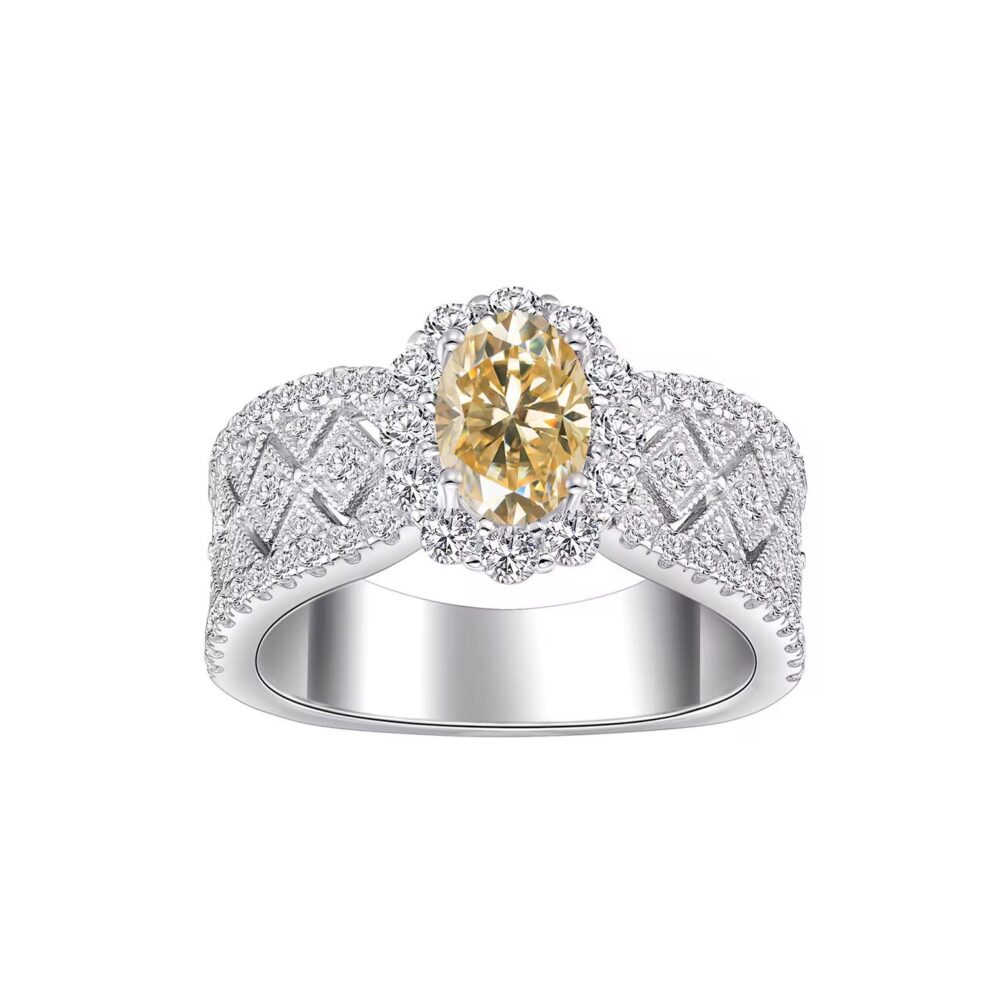 Luck Pink Aura Ring – 1.5 Carat Moissanite in Sterling Silver - Image 5