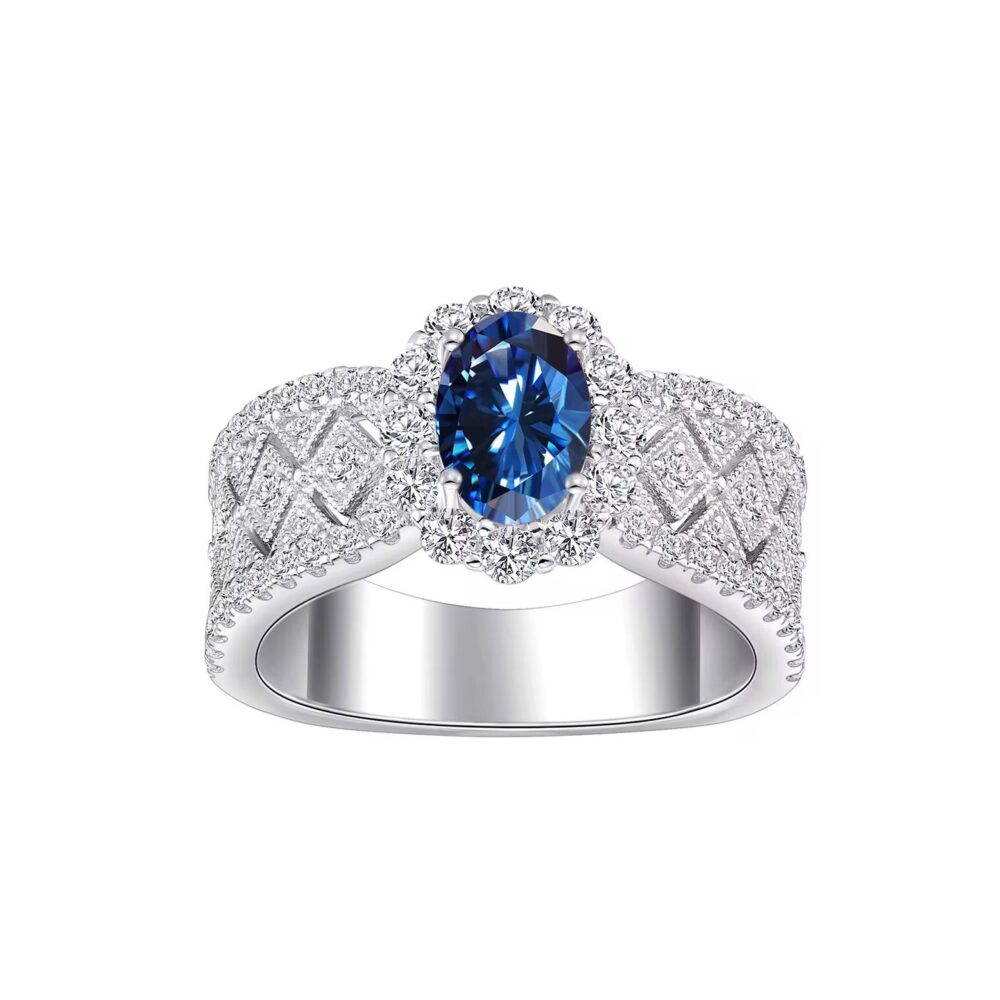Luck Pink Aura Ring – 1.5 Carat Moissanite in Sterling Silver - Image 4