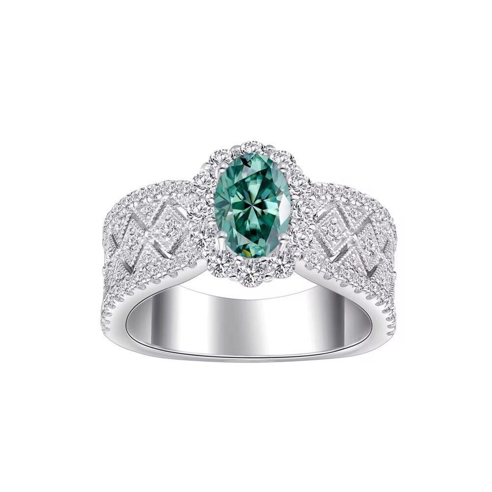 Luck Pink Aura Ring – 1.5 Carat Moissanite in Sterling Silver - Image 2